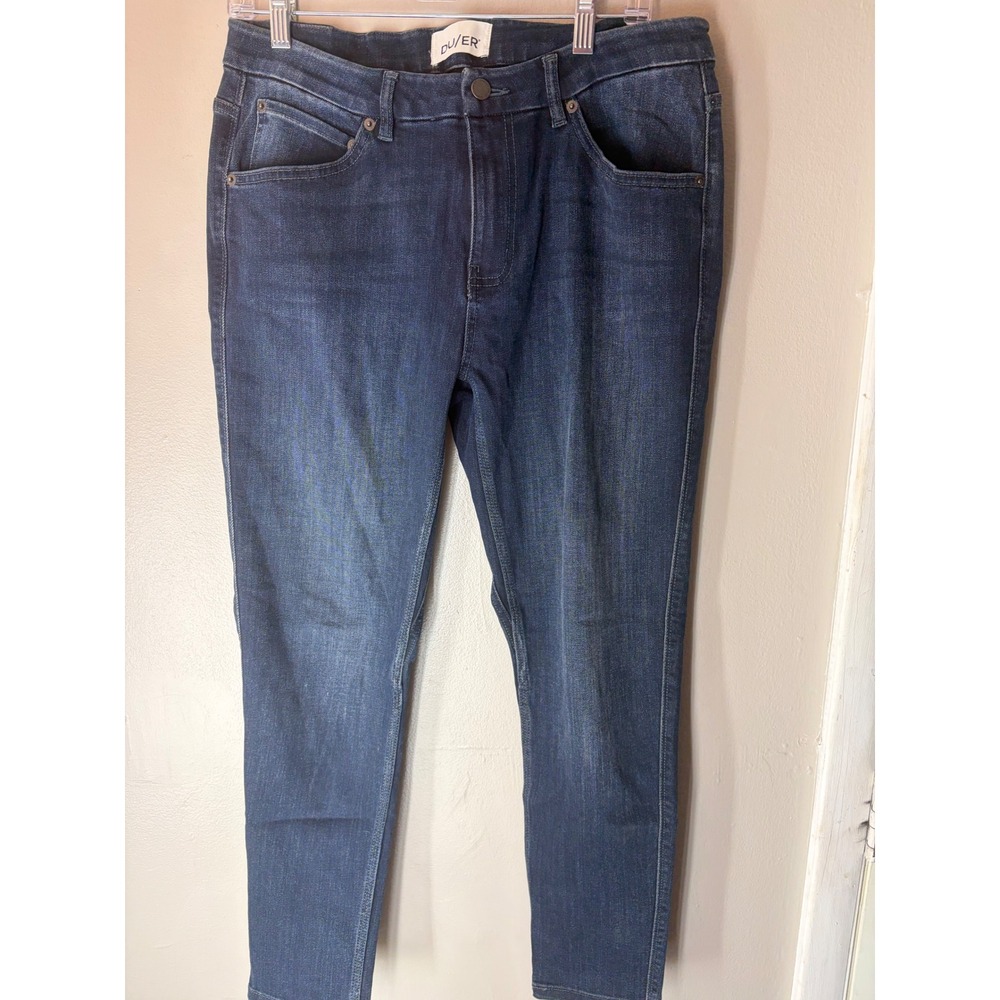 DU/ER Performance Denim Slim Fit Jeans Dark Wash Indigo Blue 31x28 Mens